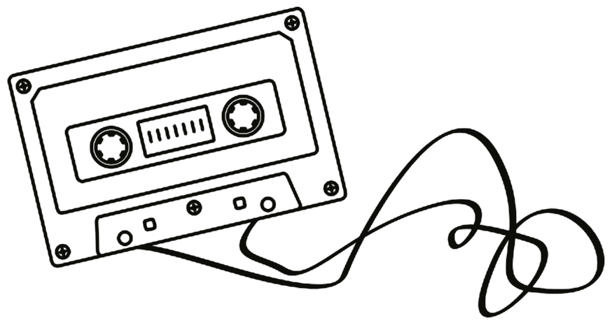 Hand-drawn cassette for the PLANTBOY Mixtape
